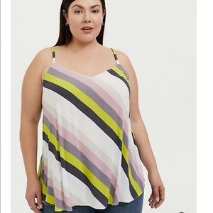 ❤️ Torrid MULTI STRIPE CRINKLE GAUZE SWING CAMI size 00